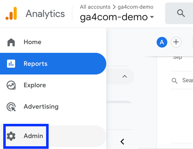 Go to GA4 Admin