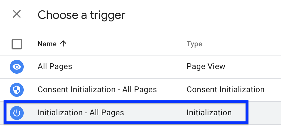 Choose a trigger