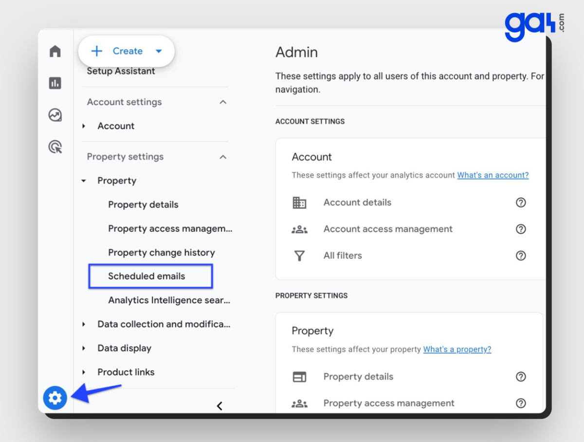 Manage Scheduled Reports in GA4