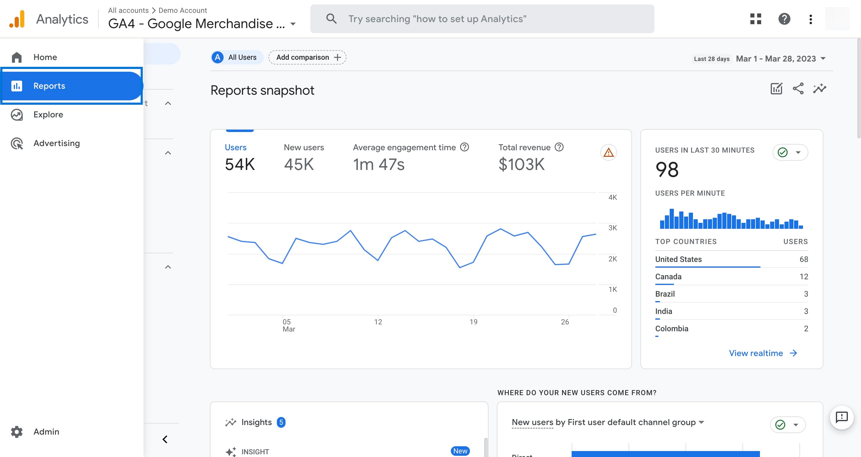 Navigate to Reports