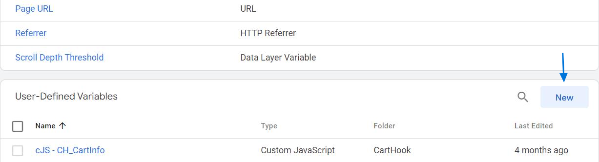 Create a new user-defined variable
