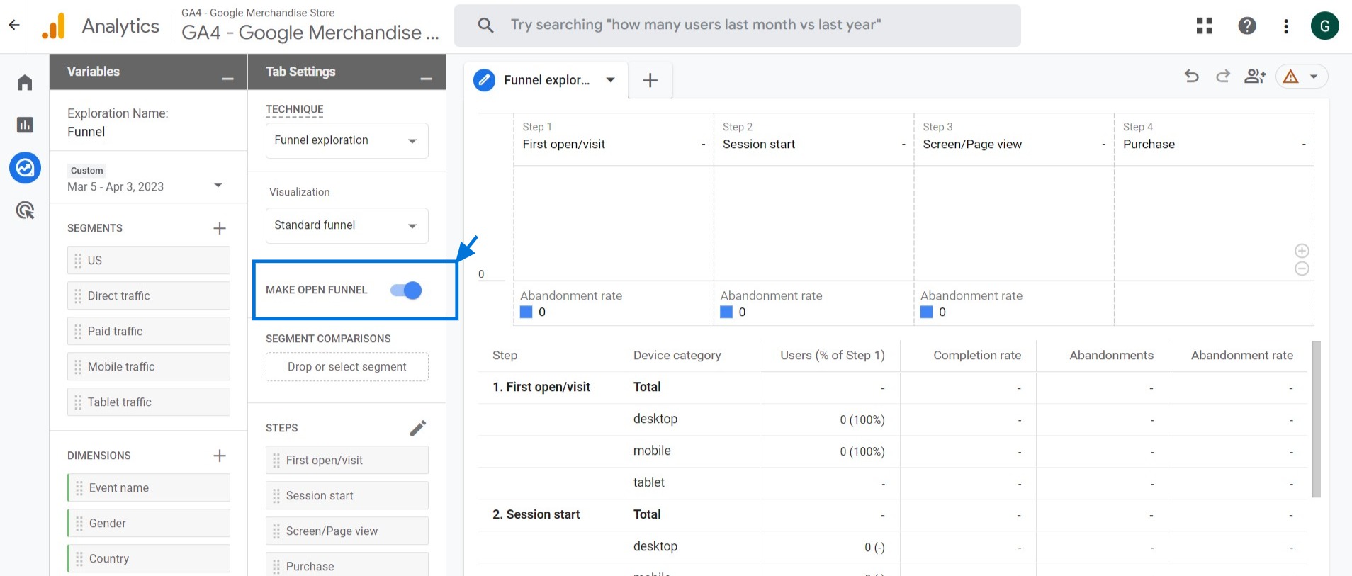 Make Open Funnel