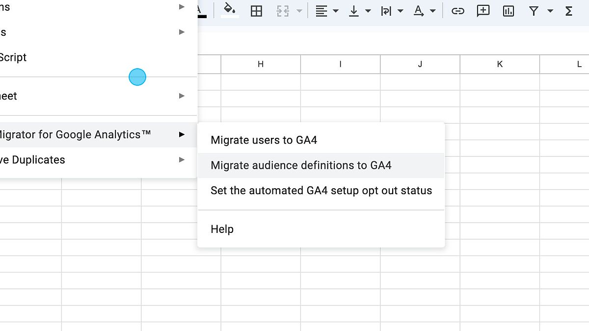 Migrate audience definitions to GA4