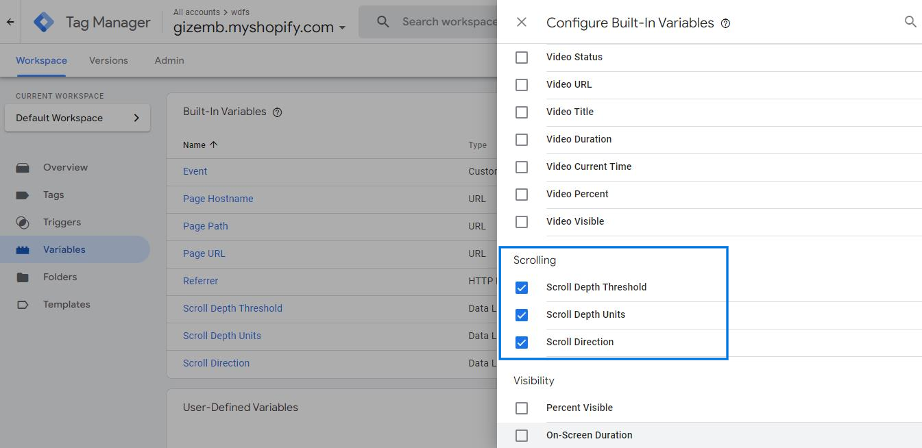 Configure Built-In Variables