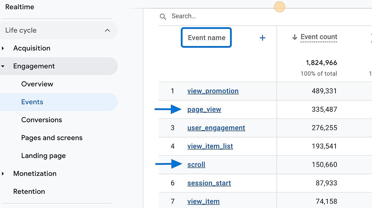 Enhanced Measurement Events in GA4