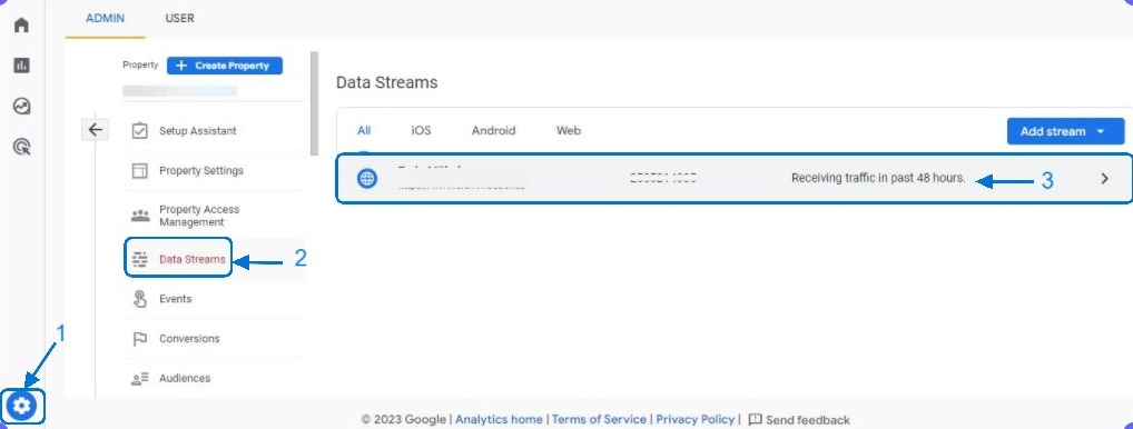 Go to Data Streams