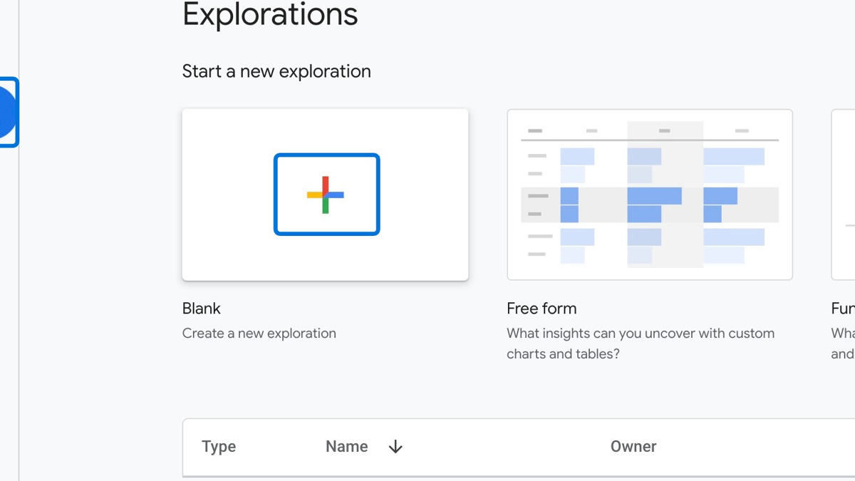 Create a new exploration report