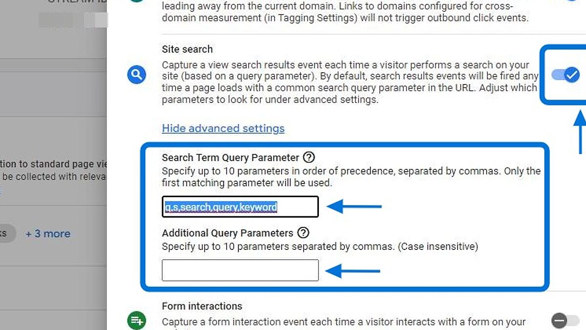 Specify Search Term Query