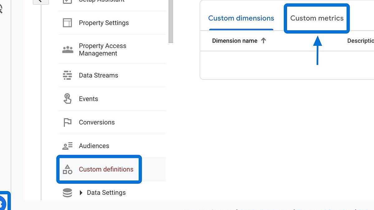 Select Custom Metrics