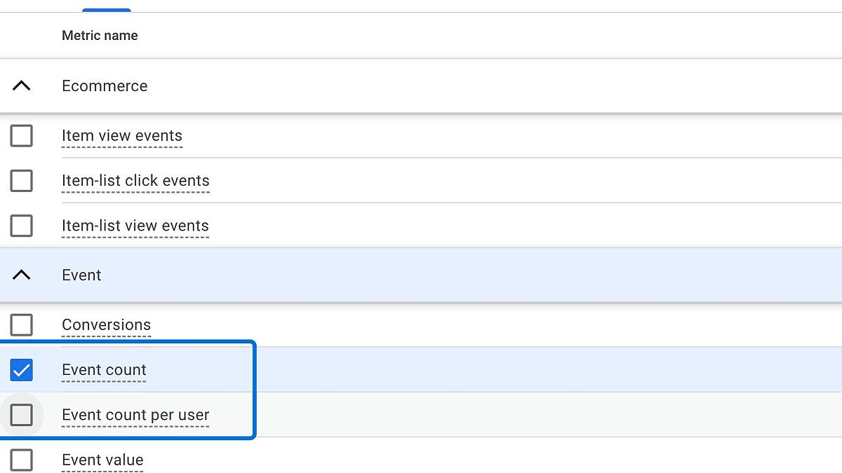 Import metrics