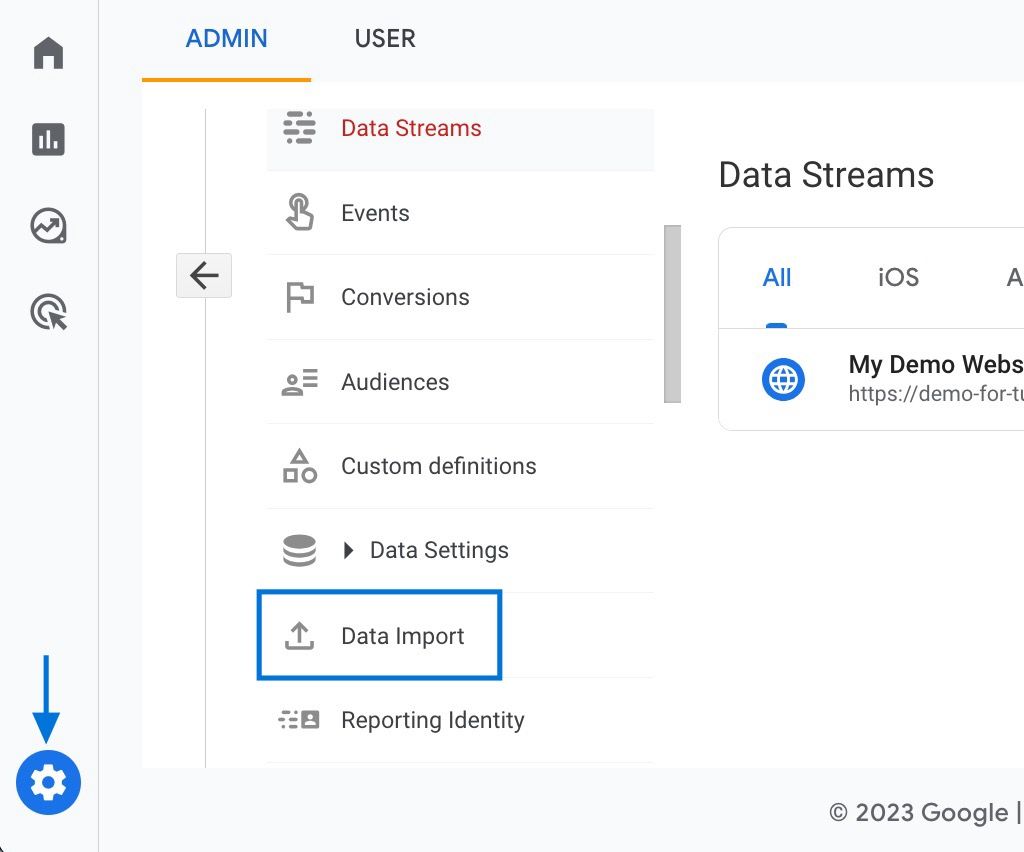 Go to Admin > Data Import