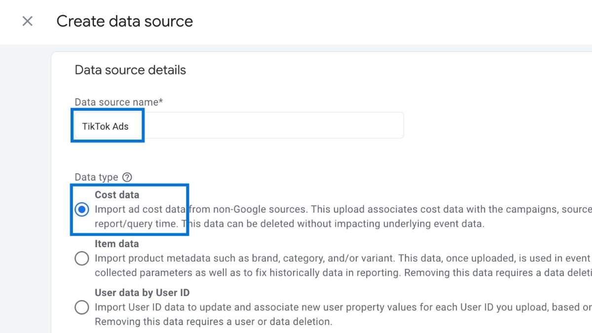 Select data type