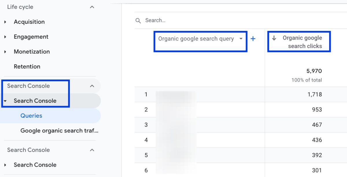 Search Console & Google Analytics 4 Integration