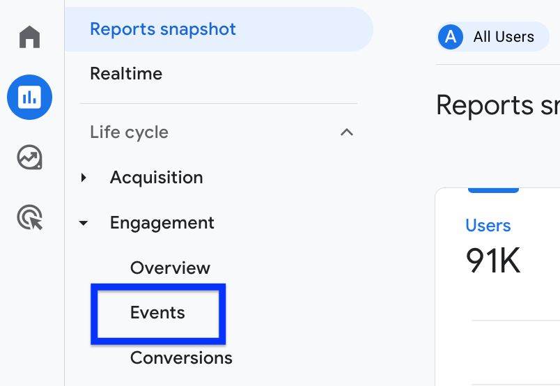 Choose Events report