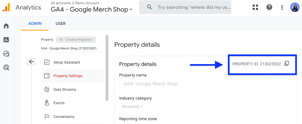 GA4 Property ID