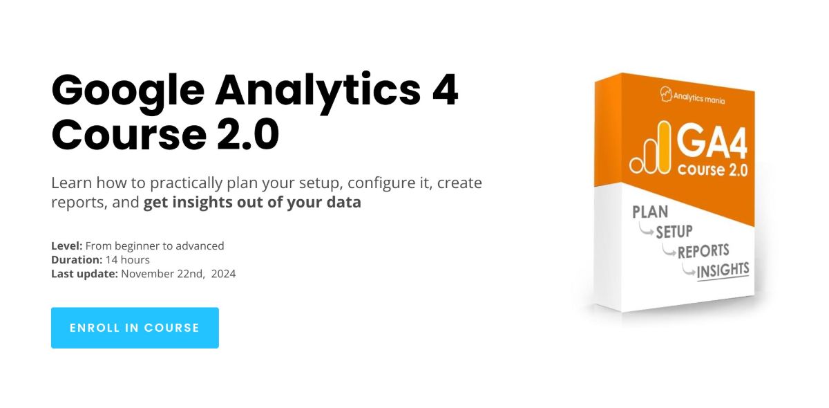 Google Analytics 4 Course by Analytics Mania