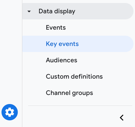 Find Key Events under Data Display