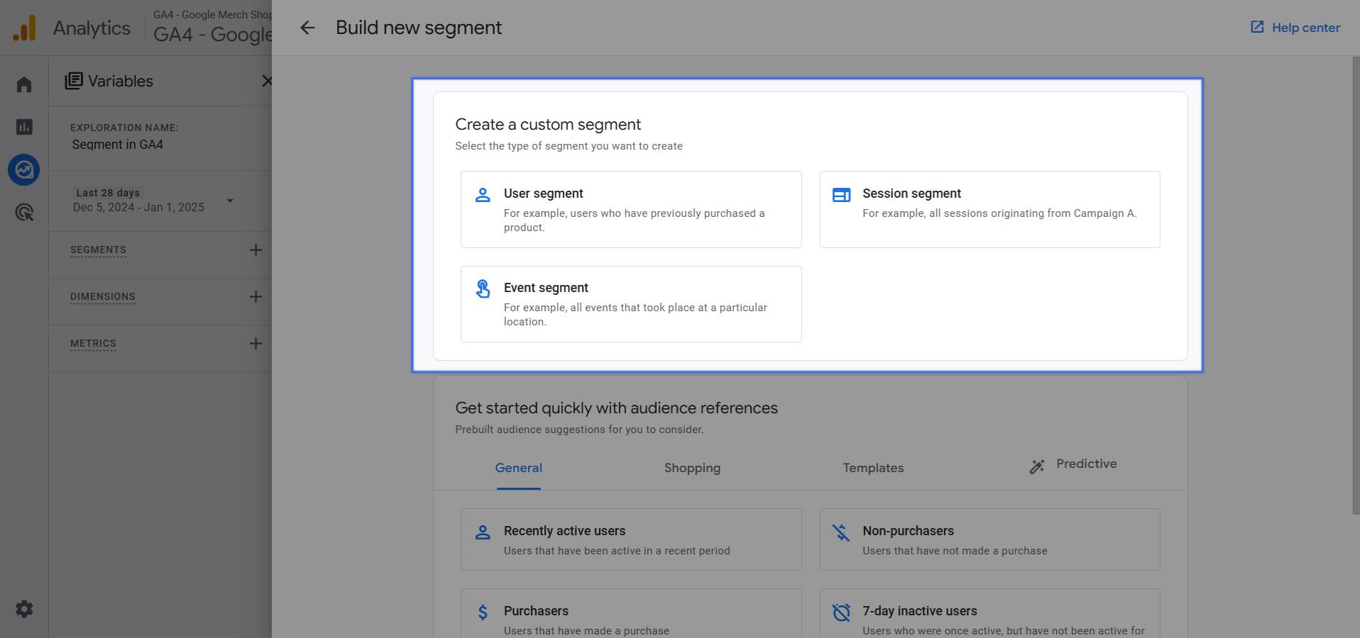 Create A New Segment