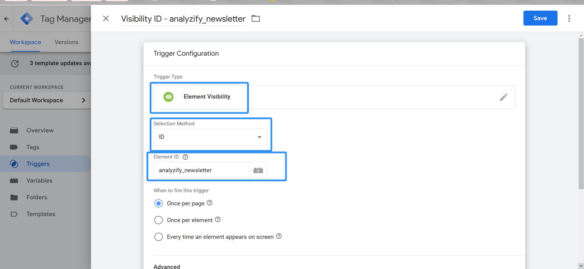 Create a Trigger in GTM