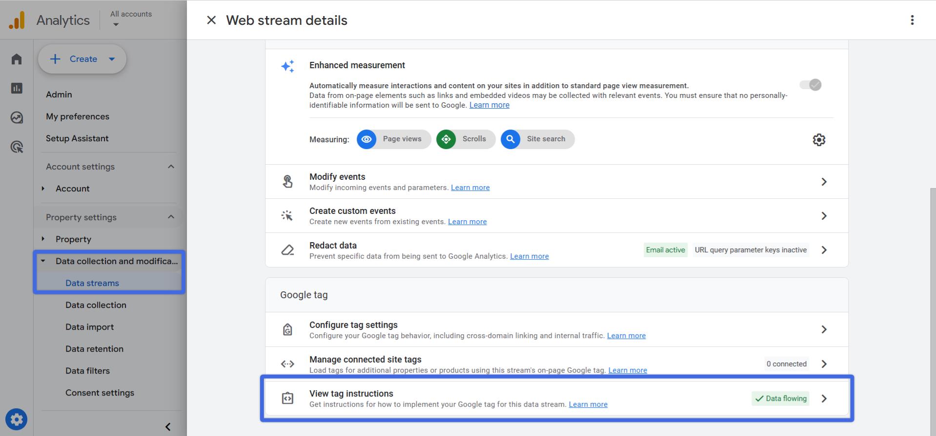 1. Access Your Google Analytics Data Stream