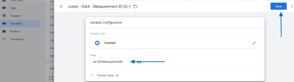 Enter the Measurement ID