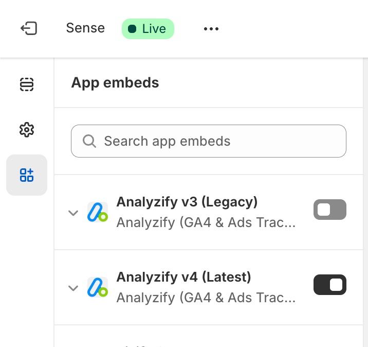 Enable Analyzify in the New Theme