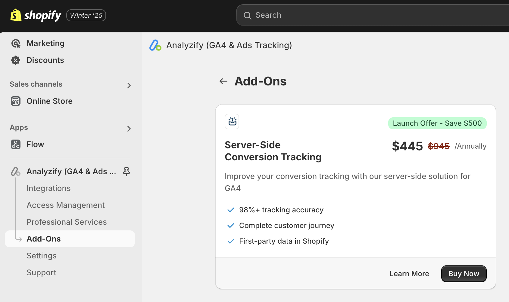 Server-Side Conversion Tracking Add-On