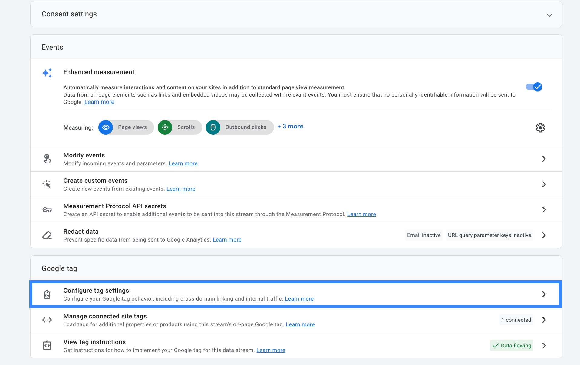 Configure Tagging Settings