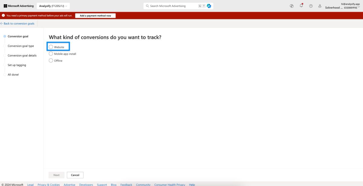 Choose Website