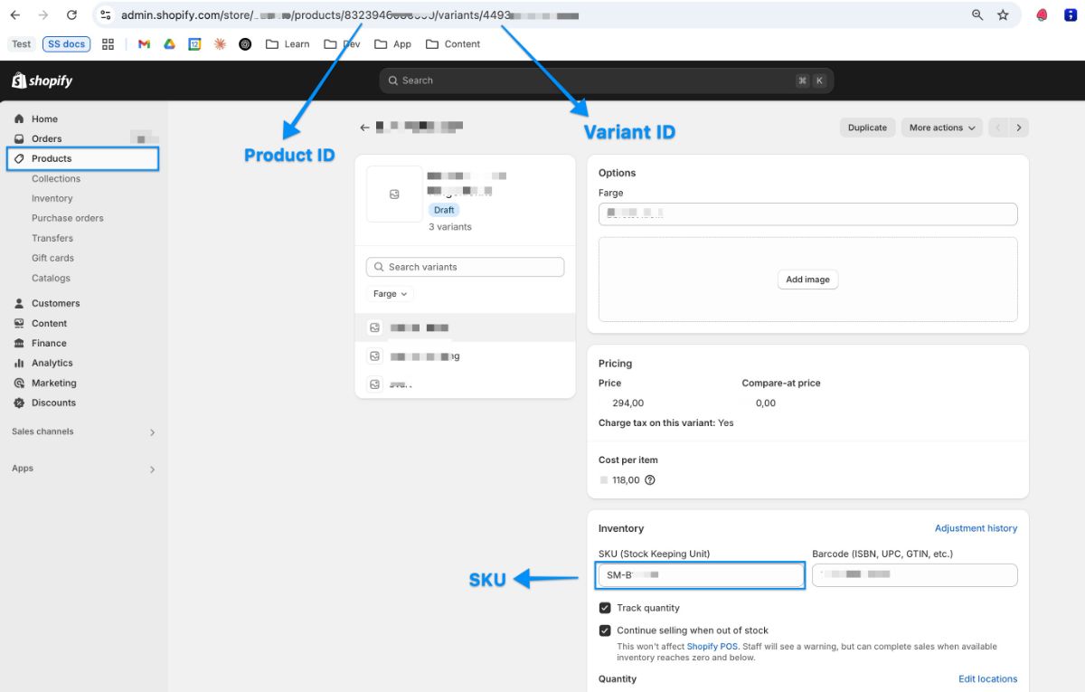 Shopify Item ID Format Check