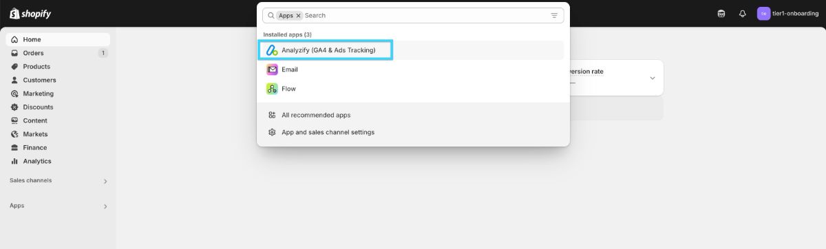 Open the Analyzify App