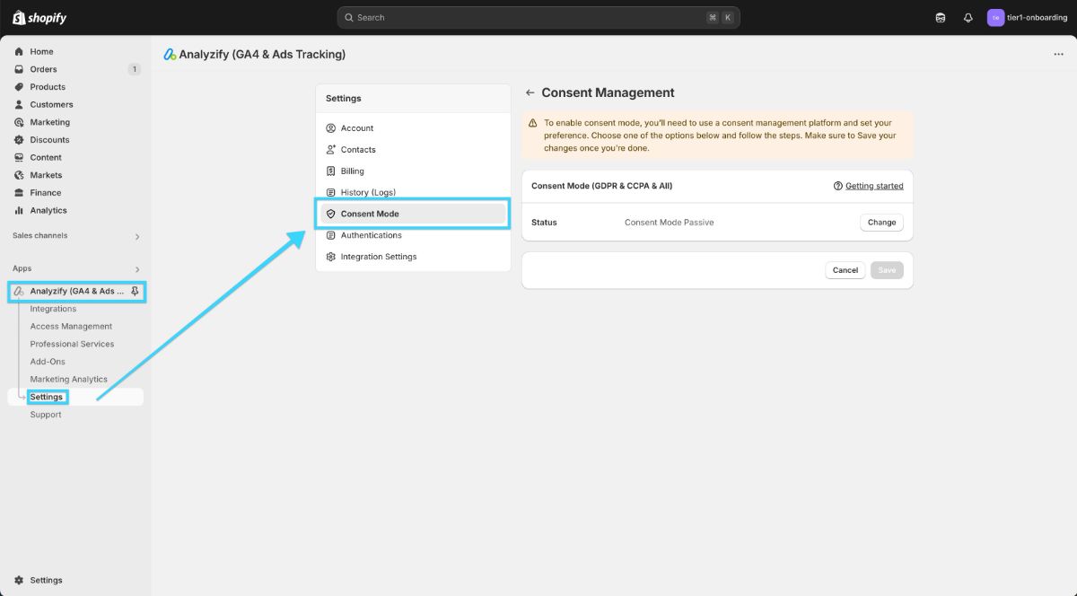 Access the Settings Menu