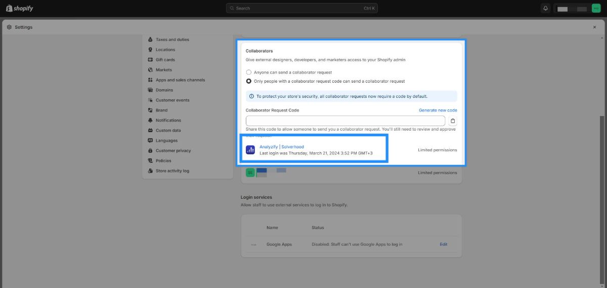 Navigate to Collaborators