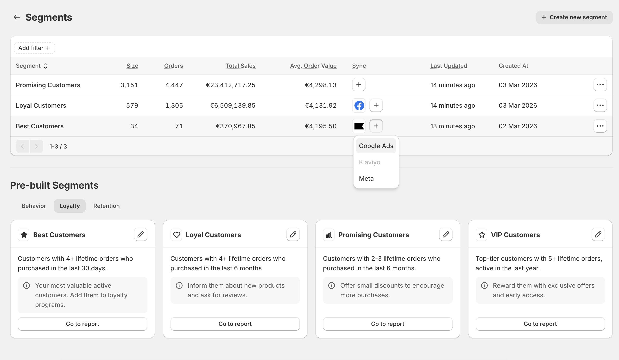Analyzify Customer Segments