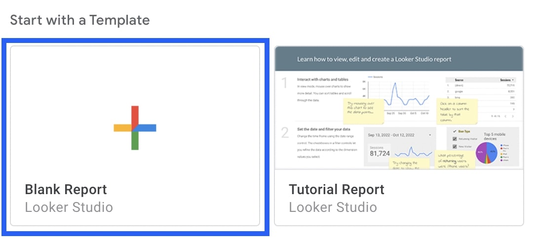 Create a blank report