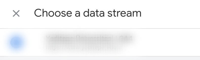 Choose data stream