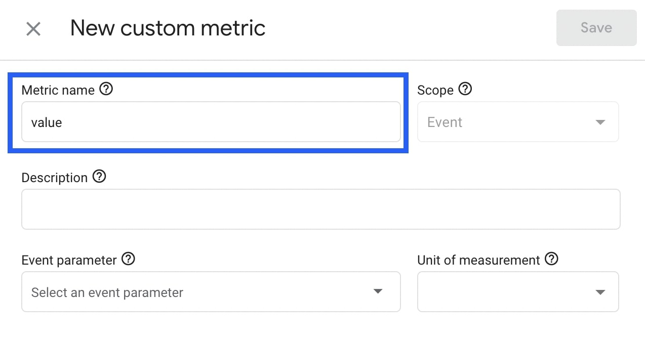 Name the metric