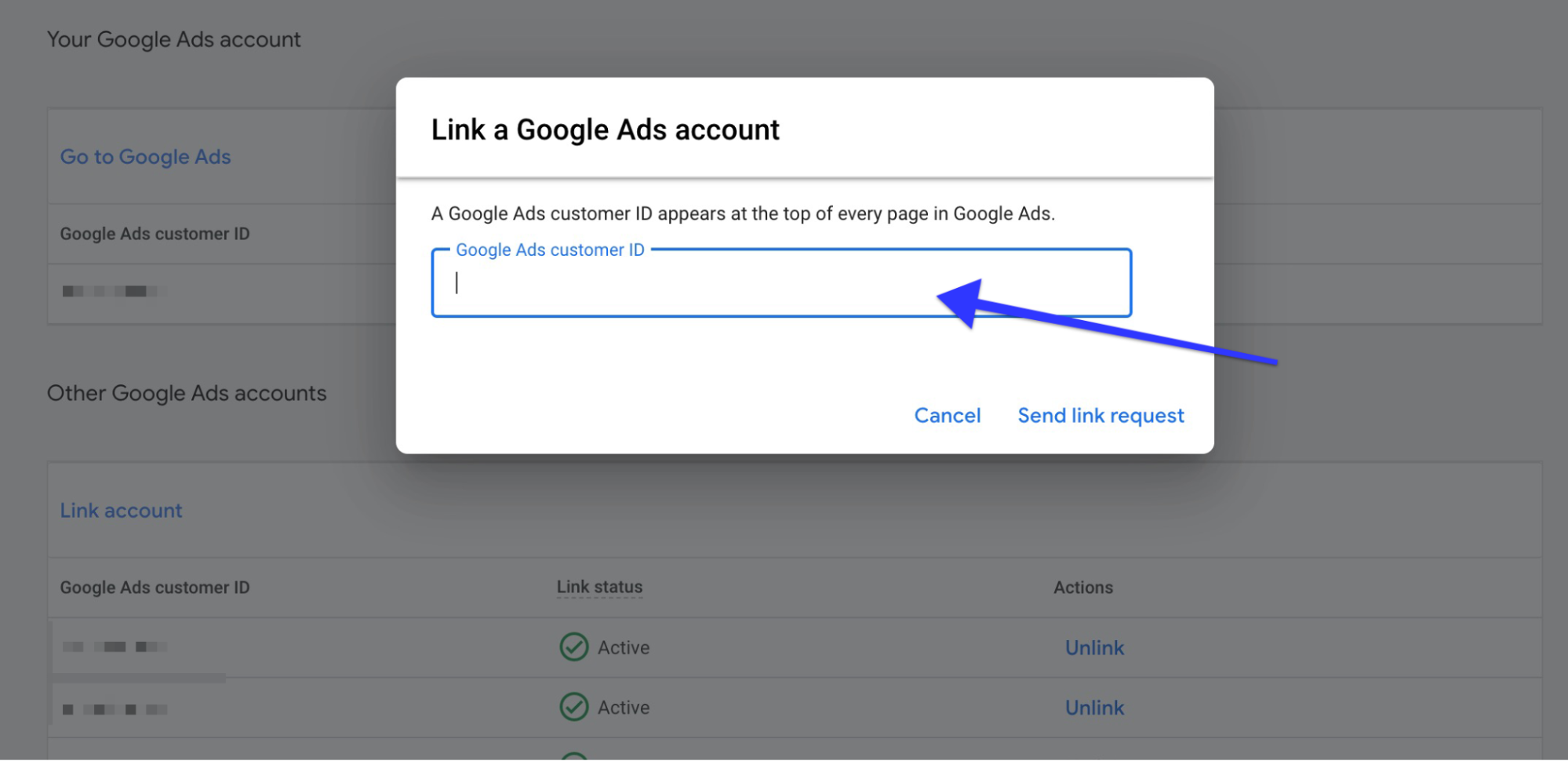 Enter Your Google Ads ID
