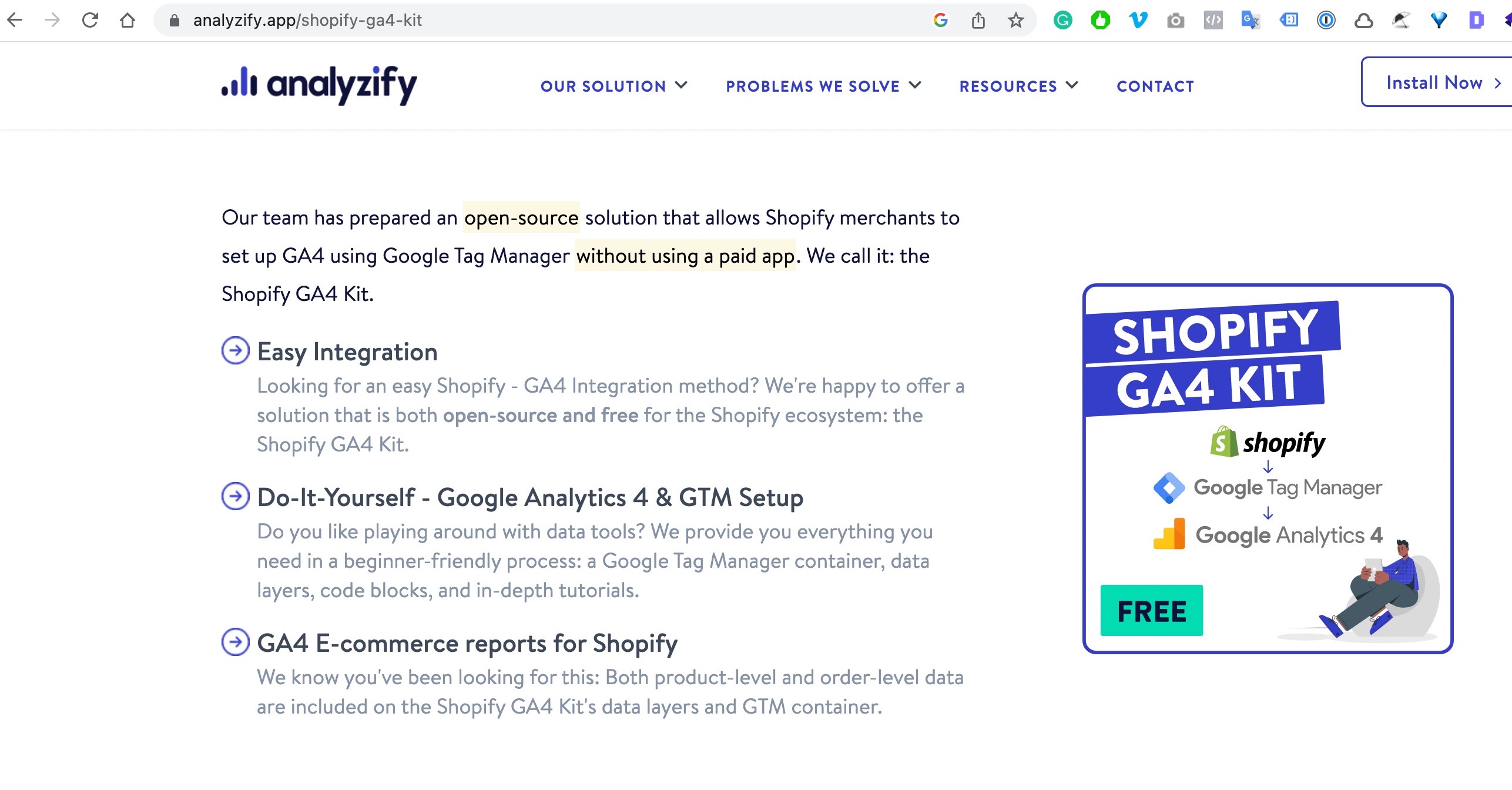 Download Shopify GA4 Kit