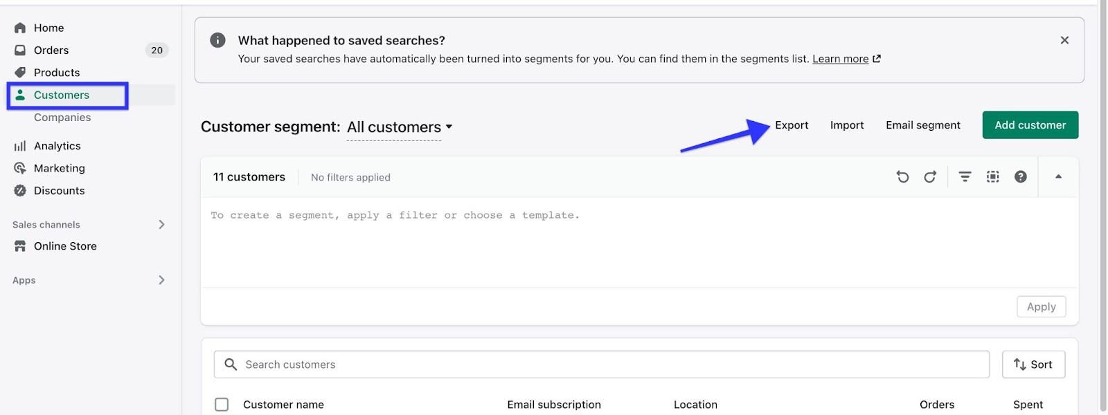 Export Shopify Customer Data