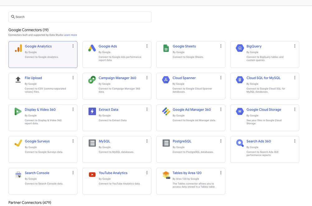 Choose Google Analytics