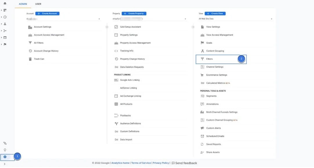 Log in to Google Analytics