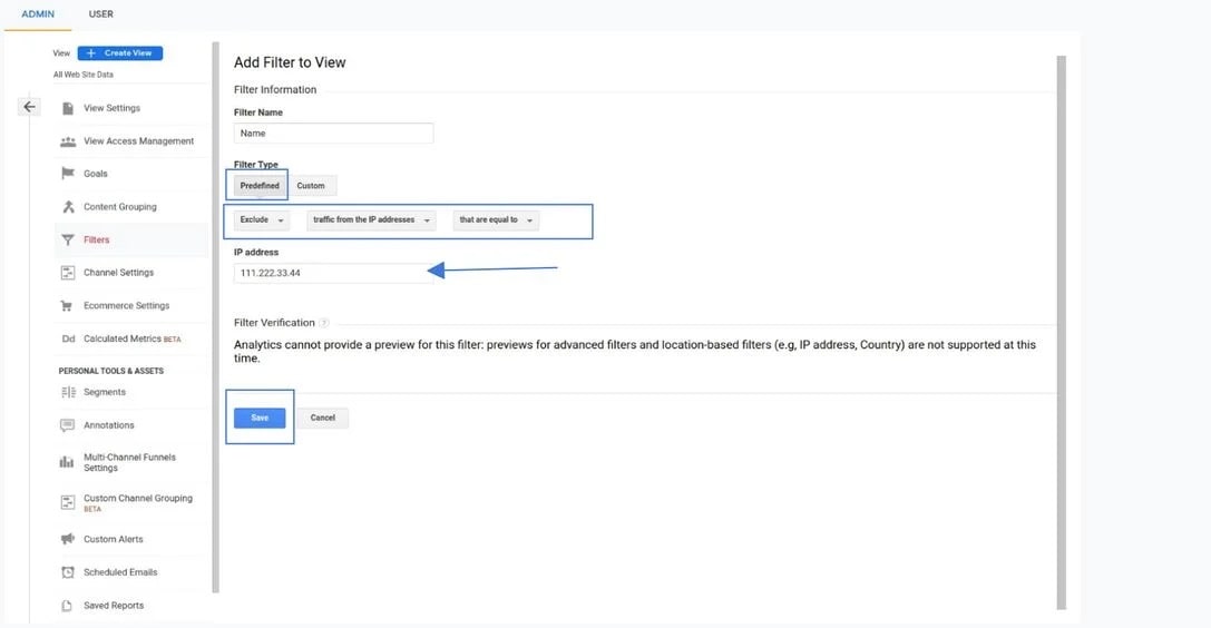 Use Predefined Filters