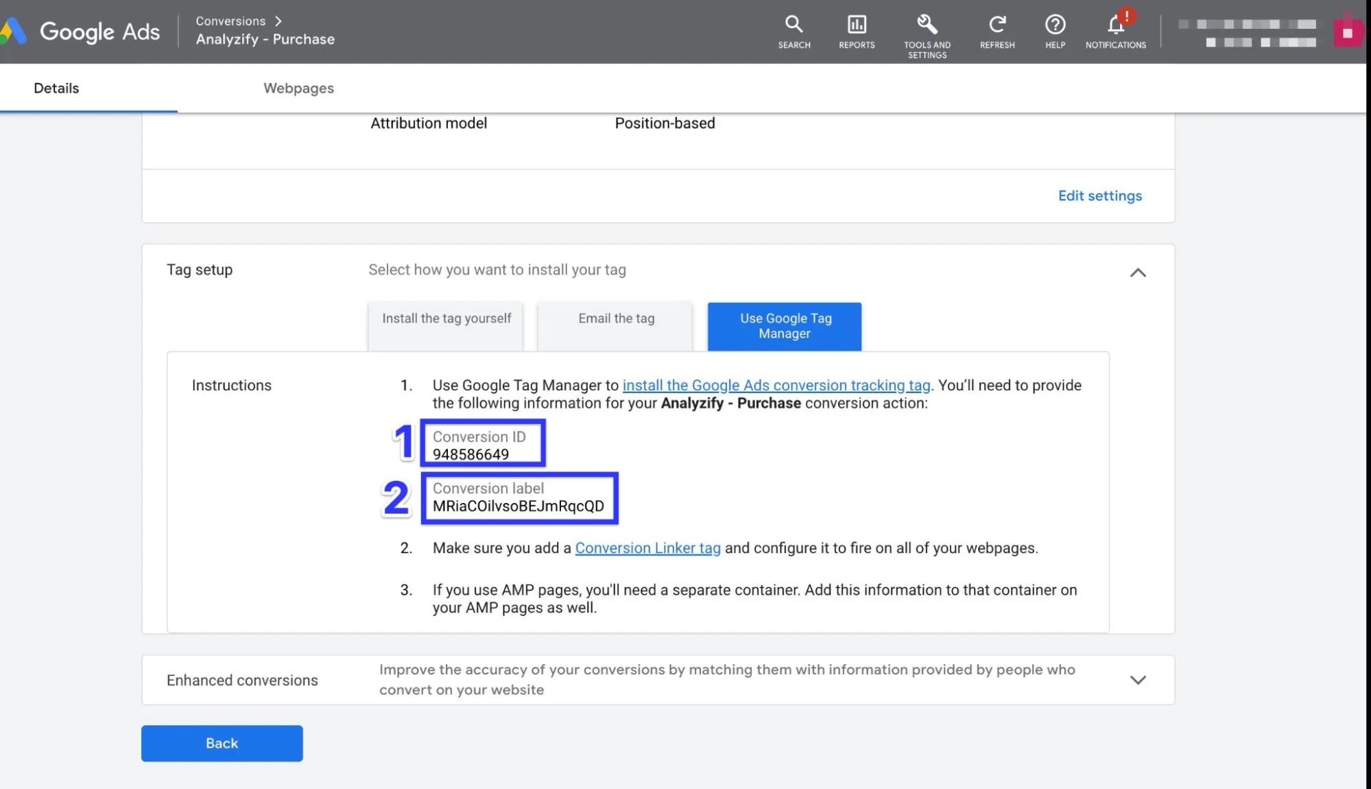 Your Conversion ID & Label Are Here!