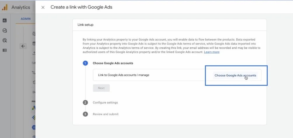 Choose Your Google Ads Account